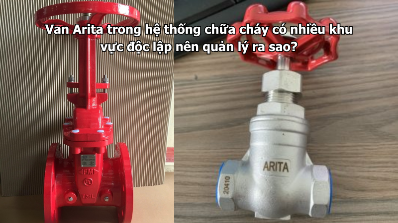 Van Arita trong hệ thống chữa cháy có nhiều khu vực độc lập nên quản lý ra sao?